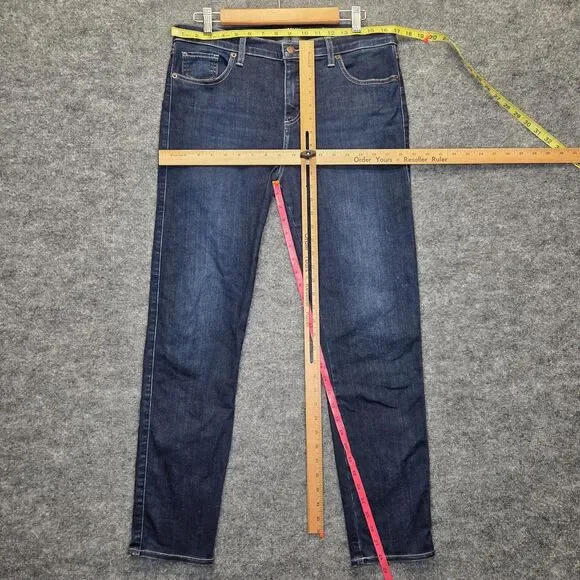 Lucky Brand Jeans Womens 12/31 Blue Dark Wash Skinny Stretch Denim Zip Fly - Picture 9 of 11